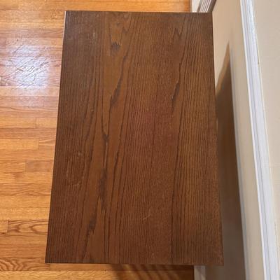 Wooden Nightstand w/ Slatted Sides (LR-DZ)