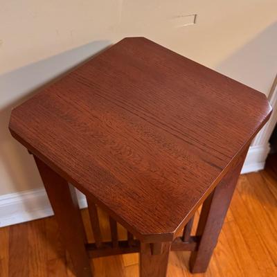 Wooden Spindle Side Table/Plant Stand (LR-DZ)
