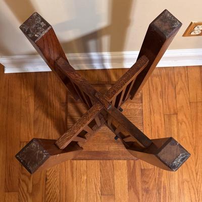 Wooden Spindle Side Table/Plant Stand (LR-DZ)