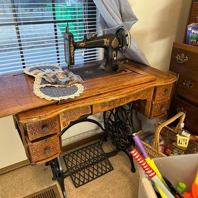 Lot 2: Sewing Machine, Furniture & More