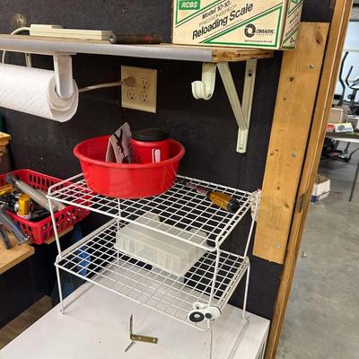 Lot 20: Golf equipment, cabinets,, tools, and more