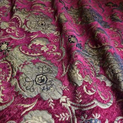 Mid Century Velvet Brocade Goth Velvet Upholstery Fabric