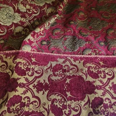 Mid Century Velvet Brocade Goth Velvet Upholstery Fabric