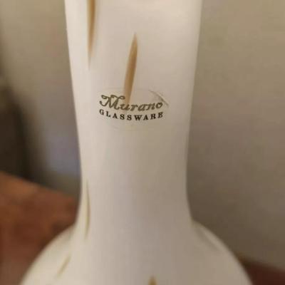 13" MURANO Glass Vase Handblown Murano Glassware
