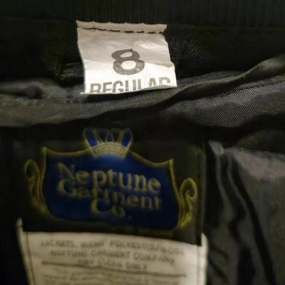 NEPTUNE GARMENT CO MILTARY BOMBER JACKET MENS 34R BLACK 3M THINSULATE LINER