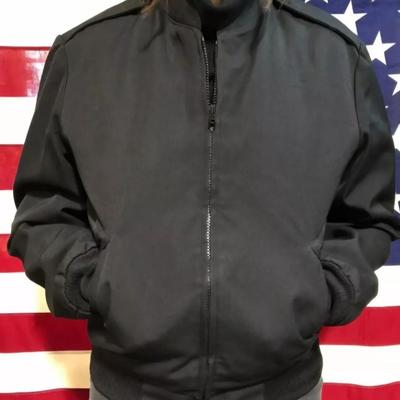 NEPTUNE GARMENT CO MILTARY BOMBER JACKET MENS 34R BLACK 3M THINSULATE LINER