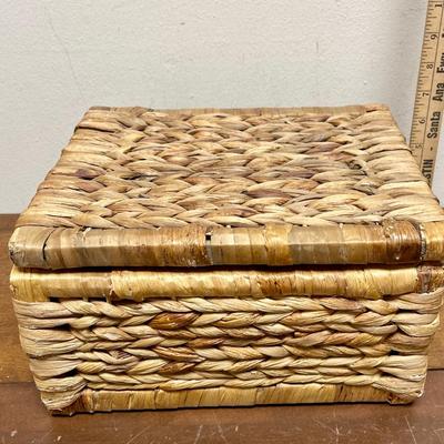 Rattan Hinged Storage Box