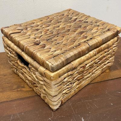 Rattan Hinged Storage Box