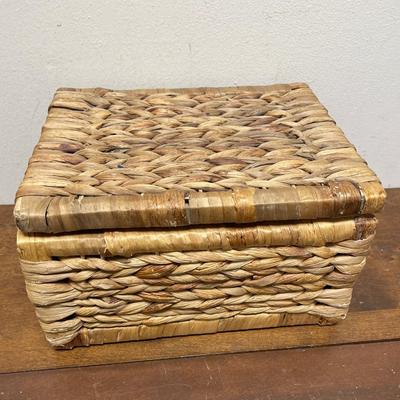 Rattan Hinged Storage Box