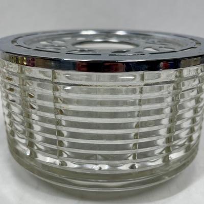 Vintage Silex Candle Warmer Keep Coffee Teapot Warm Pressed Glass/chrome