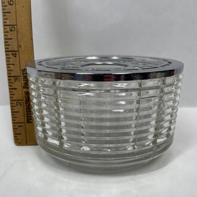 Vintage Silex Candle Warmer Keep Coffee Teapot Warm Pressed Glass/chrome