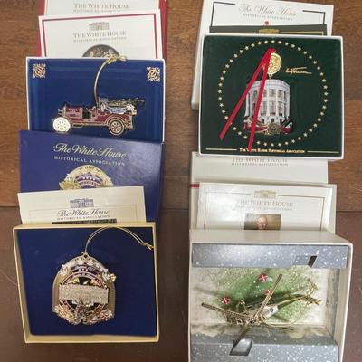 Lot of 4 Christmas Ornaments by The White House Historical Association