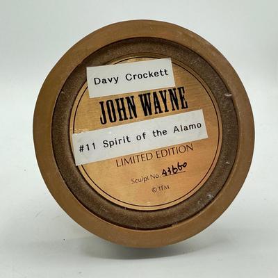 LOT 1L: Franklin Mint John Wayne Limited Edition Sculptures w/ Glass Cloches