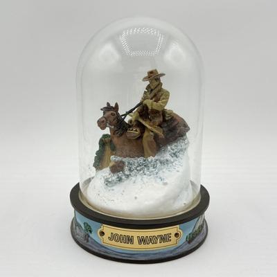 LOT 1L: Franklin Mint John Wayne Limited Edition Sculptures w/ Glass Cloches