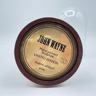 LOT 1L: Franklin Mint John Wayne Limited Edition Sculptures w/ Glass Cloches