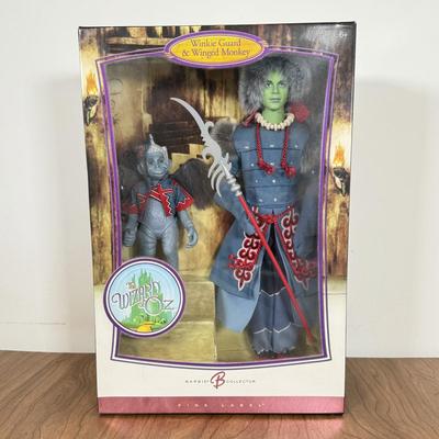 LOT 1A: 2007 Mattel Pink Label Wizard of Oz Guard & Winged Monkey Barbie Collector Set NRFB