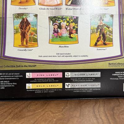 LOT 1A: 2007 Mattel Pink Label Wizard of Oz Guard & Winged Monkey Barbie Collector Set NRFB