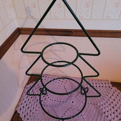 Jewelry holder tree and small wall clock