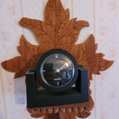 Jewelry holder tree and small wall clock