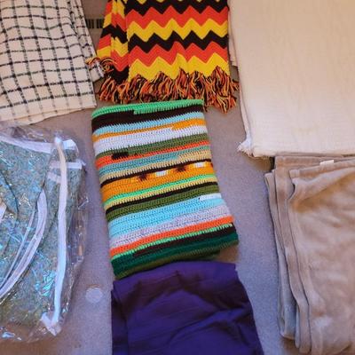 Lot of blankets and handmade afghans