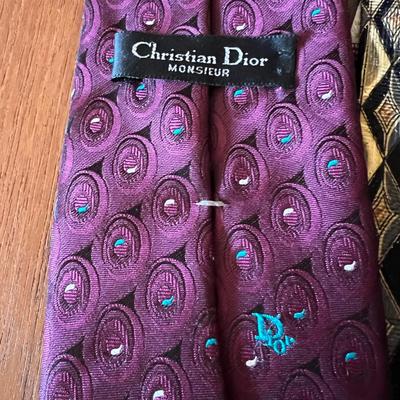 Designer Silk Tie Lot - Dior, Valentino, Steven Land, Umberto Bossi, Crooks & Creed