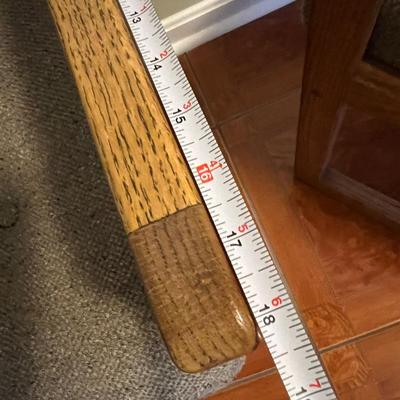 2 Vintage Upholstered Chairs w Solid Wood Sled Bases
