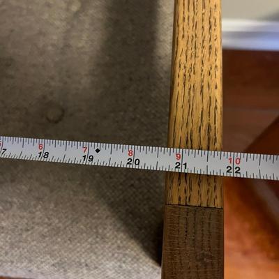 2 Vintage Upholstered Chairs w Solid Wood Sled Bases