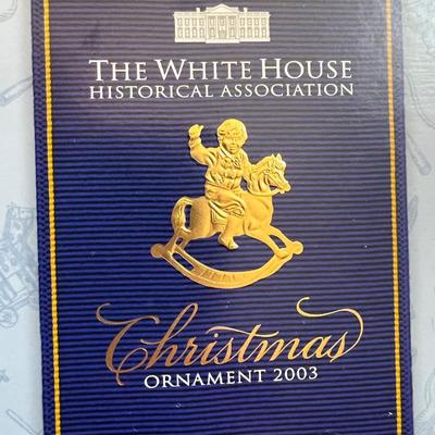 Whitehouse Christmas Ornament Lot - 26 in Boxes + Pile of Empty Boxes and Paperwork