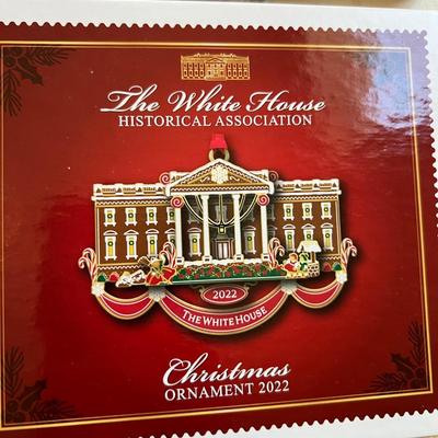 Whitehouse Christmas Ornament Lot - 26 in Boxes + Pile of Empty Boxes and Paperwork