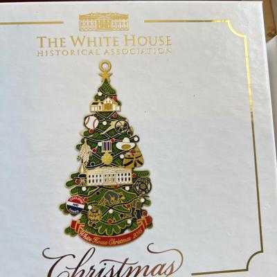 Whitehouse Christmas Ornament Lot - 26 in Boxes + Pile of Empty Boxes and Paperwork