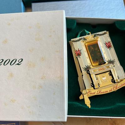 Whitehouse Christmas Ornament Lot - 26 in Boxes + Pile of Empty Boxes and Paperwork