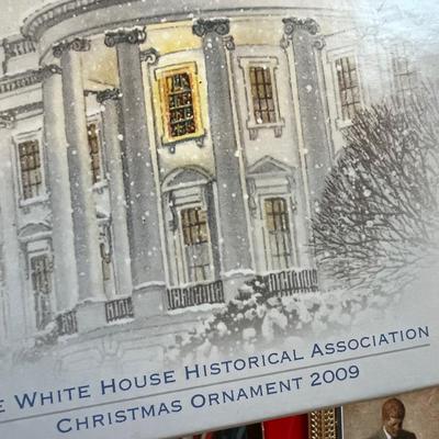 Whitehouse Christmas Ornament Lot - 26 in Boxes + Pile of Empty Boxes and Paperwork