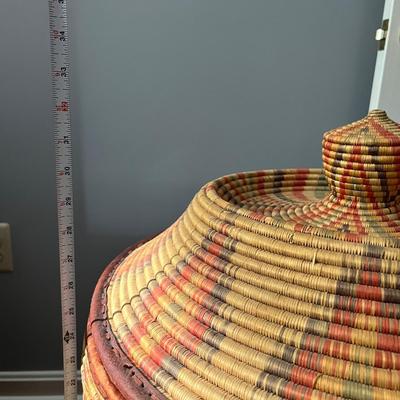 Huge Ethiopian Mesob Handwoven Basket - Over 2' Tall