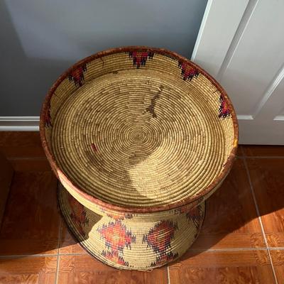 Huge Ethiopian Mesob Handwoven Basket - Over 2' Tall
