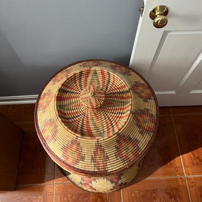 Huge Ethiopian Mesob Handwoven Basket - Over 2' Tall