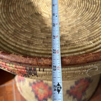 Huge Ethiopian Mesob Handwoven Basket - Over 2' Tall