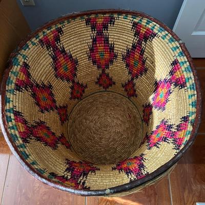 Huge Ethiopian Mesob Handwoven Basket - Over 2' Tall