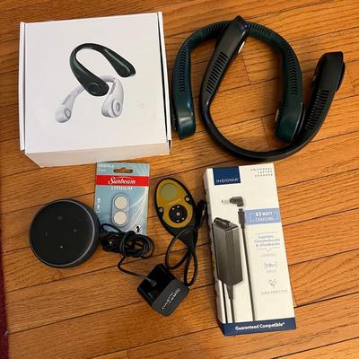 Mixed Electronics Lot - Amazon Echo, 3 Patriots Power Cell Batteries, Slender Tone