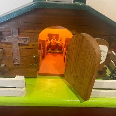 HANDMADE LIGHTED CHURCH