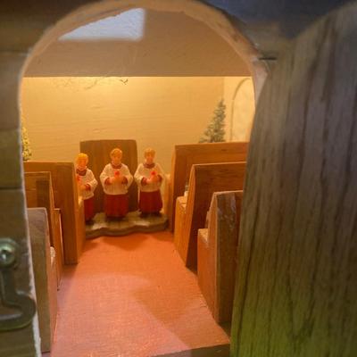 HANDMADE LIGHTED CHURCH