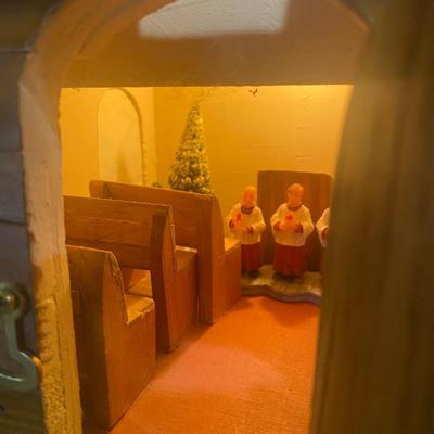 HANDMADE LIGHTED CHURCH