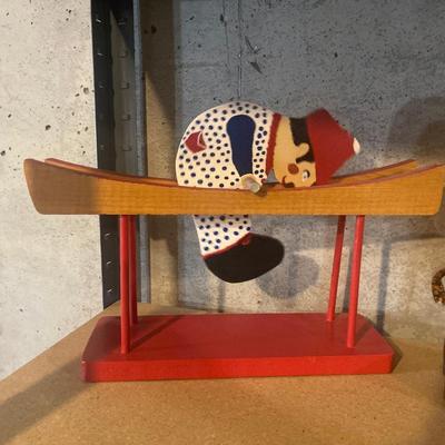 HANDMADE WOODEN CRITTERS AND A CLOWN