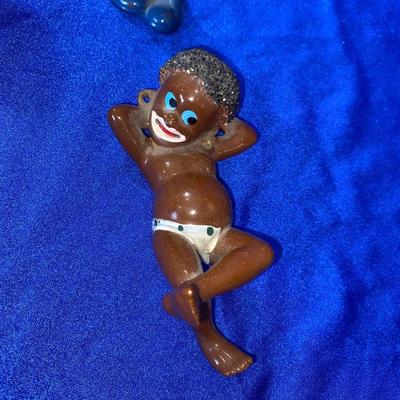 3 AFRICAN TRIBAL FIGURES 1950'S OCCUPIED JAPAN
