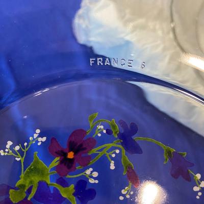 J. WALSH HAND PAINTED 6 PLATES AND 6 BOWLS