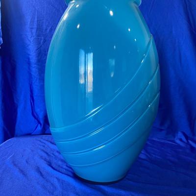 ANCHOR HOCKING LARGE ART DECO GLASS VASE