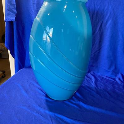 ANCHOR HOCKING LARGE ART DECO GLASS VASE