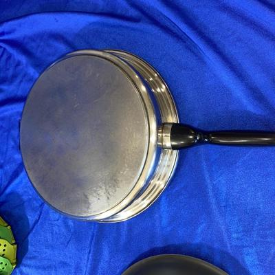ORGREENIC FRYING PAN, HEAVY STAINLESS FRYING PAN, STEAMER AND SHAKERS