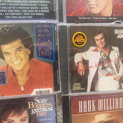 DOLLY PARTON, CONWAY TWITTY, HANK WILLIAMS, ELVIS PRESLEY, AND GEORGE JONES ON CD'S