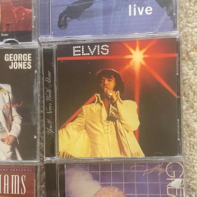 DOLLY PARTON, CONWAY TWITTY, HANK WILLIAMS, ELVIS PRESLEY, AND GEORGE JONES ON CD'S