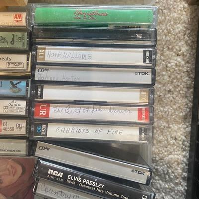 MUSIC ON CASSETTE TAPES AND NEW UNUSED TAPES